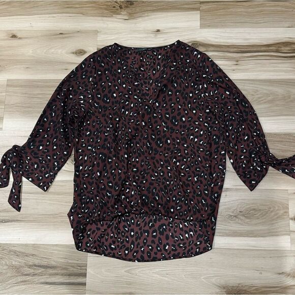 West Kai Tops - Stitch Fix West Kai Allan Surplice Tie Sleeve High Low Blouse Women’s Large